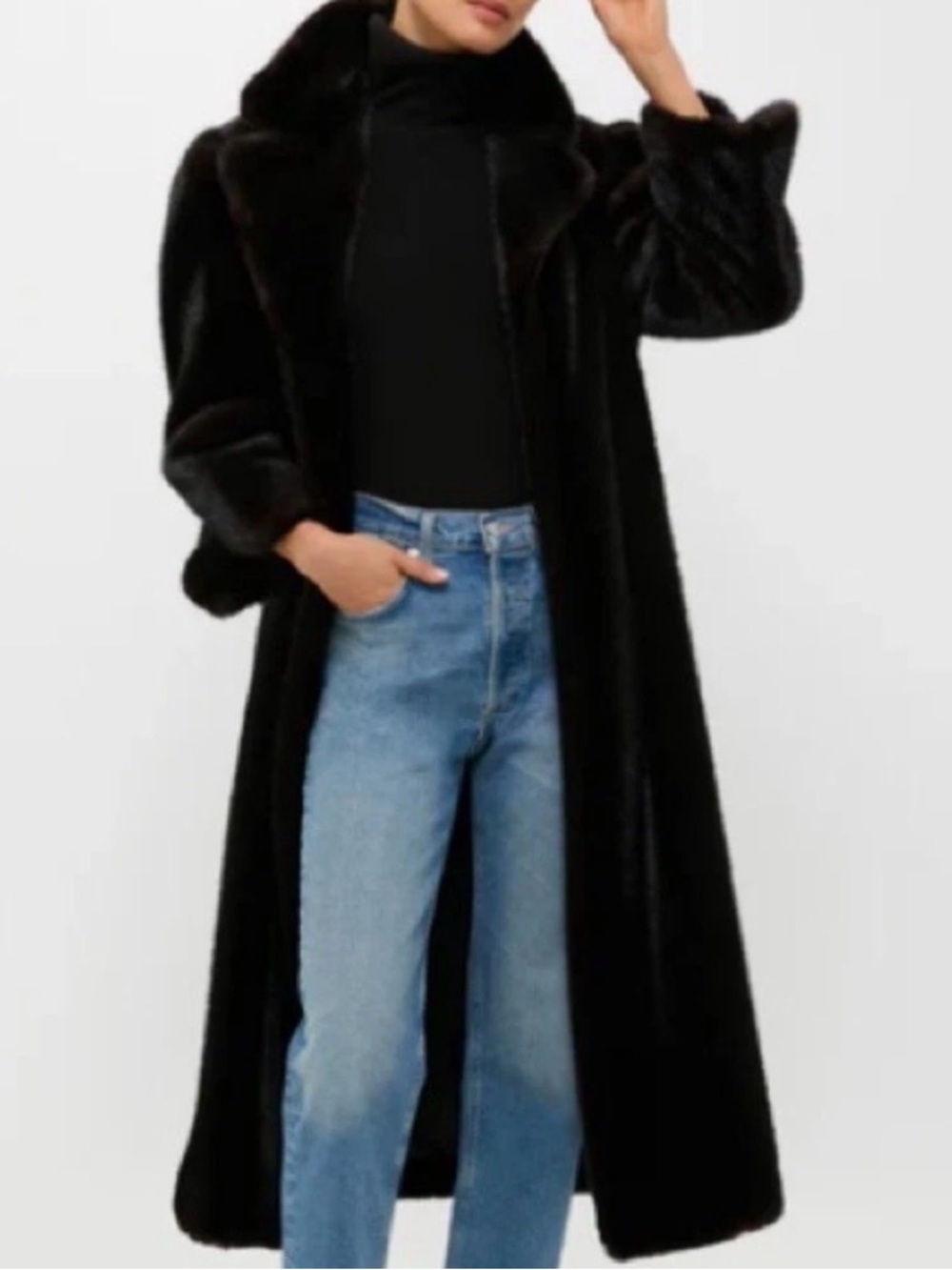 TUCKERNUCK NWT Brown Fur Carmella Coat size medium - Picture 2 of 11